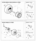 Wheels  Tires Group (985592 985595) Diagram and Parts List for 1693551  Simplicity Lawn Tractor