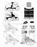 Decals Group - Safety  Common (985592 985595) Diagram and Parts List for 1693551  Simplicity Lawn Tractor
