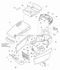 Hood Grille  Dash Group - 23Hp Kohler Air-Cooled Models (985796) Diagram and Parts List for 1693810  Simplicity Lawn Tractor