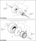 Wheels  Tires Group (W985788) Diagram and Parts List for 1693858  Simplicity Lawn Tractor