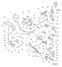 Foot Controls Group (985521) Diagram and Parts List for 1693858  Simplicity Lawn Tractor