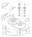 40 Mower Deck - Housing Arbors  Blades Group (Serial No 3000 And Above) (S3985687) Diagram and Parts List for 1693939  Simplicity Lawn Tractor