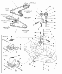 44  50 Mower Deck - Belt Pulleys  Hitch (985072) Diagram and Parts List for 1692899  Simplicity Lawn Tractor