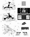 Decals Group - Safety  Common (C985580) Diagram and Parts List for 1694142  Simplicity Lawn Tractor