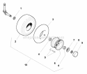 Front Wheels  Tires Group (F985607) Diagram and Parts List for 1693817  Simplicity Lawn Tractor