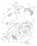 Hood Grille  Dash Group - 16Hp Twin Cylinder Briggs  Stratton Intek (985803) Diagram and Parts List for 1693817  Simplicity Lawn Tractor