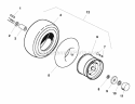 Rear Wheels  Tires Group (R985607) Diagram and Parts List for 1693817  Simplicity Lawn Tractor