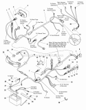 Electrical Group - Main Harness Diagram and Parts List for 1693121  Simplicity Lawn Tractor