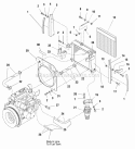 Engine Radiator  Hose Group Diagram and Parts List for 1693121  Simplicity Lawn Tractor