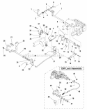 Foot Control Cruise  Diff Lock Group Diagram and Parts List for 1693121  Simplicity Lawn Tractor
