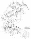 Frame  Transaxle Group Diagram and Parts List for 1693121  Simplicity Lawn Tractor