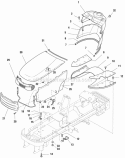 Hood Dash  Footrest Group Diagram and Parts List for 1693121  Simplicity Lawn Tractor