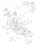 54 Mower Deck - Housing Cover  Gauge Wheel Group (985628) Diagram and Parts List for 1693663  Simplicity Lawn Tractor