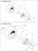 Wheels  Tires Group Diagram and Parts List for 1693121  Simplicity Lawn Tractor