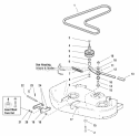34 Mower Deck - Belt Idler Arm  Hitch - 13Hp Diagram and Parts List for 1694494  Simplicity Lawn Mower