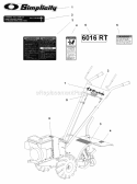 Decal Group (986110) Diagram and Parts List for 1694161  Simplicity Tiller