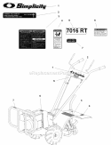 Decal Group (986109) Diagram and Parts List for 1694162  Simplicity Tiller