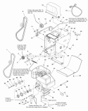 Engine And Frame Group With Power Boost (987038 987039 987041 987043 987144 987145 987147 987149) Diagram and Parts List for 1694847  Simplicity Snow Blower