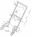 Handle Assembly Diagram and Parts List for 1695468  Simplicity Snow Blower