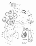 Engine Group (1742202) Diagram and Parts List for 1695515  Simplicity Snow Blower
