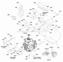 Engine  Frame Group (2988981 2988984 2989204) Diagram and Parts List for 1695825  Simplicity Snow Blower