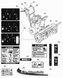 Decals Group (2989162 2989163 2989658 2989683 2989698) Diagram and Parts List for 1695821  Simplicity Snow Blower