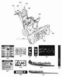 Decals Group (2988978 2988980 2989191 2989193 2989675 2989680 2989706 2989708) Diagram and Parts List for 1695987  Simplicity Snow Blower