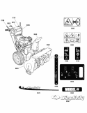 Decals Group (2990495) Diagram and Parts List for 1696203-00  Simplicity Snow Blower