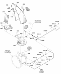 Chute  Rotation Group - Left Side Crank (2990408) Diagram and Parts List for 1696207-00  Simplicity Snow Blower