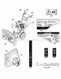 Decals Group (2990411 2990769) Diagram and Parts List for 1696207-01  Simplicity Snow Blower