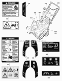 Decals Group (989258 989259 989260 989261) Diagram and Parts List for 1695875  Simplicity Snow Blower