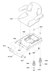 Seat Group Diagram and Parts List for SZT275 2691922-00 Simplicity Lawn Tractor