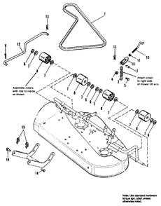 36-Inch Roller And Misc. Group Diagram and Parts List for 4212G 1692095 Simplicity Lawn Tractor