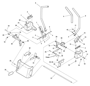 Part Location Diagram of 1726496SM Murray COVER, Lower Handle, R.H.