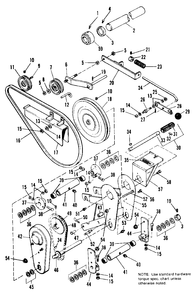 P.T.O. 540 Rpm Diagram and Parts List for 1690159  Simplicity Lawn Tractor Accessories