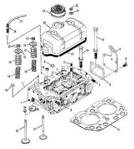 Cylinder Head Group (3486i04) Diagram and Parts List for 9528 2097173 Simplicity Lawn Tractor