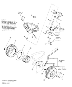 Steering And Front Wheels Group Diagram and Parts List for 6211 1691034 Simplicity Lawn Tractor