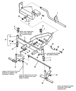 Front Axle Group Diagram and Parts List for 4211 1690612 Simplicity Lawn Tractor