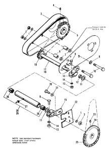Drive Group Diagram and Parts List for 724 1690442 Simplicity Snow Blower