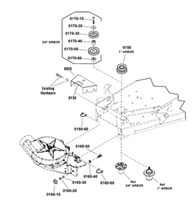 Turbo Mounting Group Diagram and Parts List for 1696783A-00  Simplicity Lawn Tractor Accessories