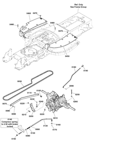 Transmission Group - Tuff Torq K62ac Diagram and Parts List for 2691674-00  Simplicity Lawn Tractor
