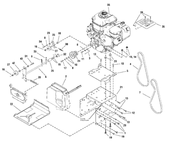 Engine And Frame Group Diagram and Parts List for 924I 1695302 Simplicity Snow Blower