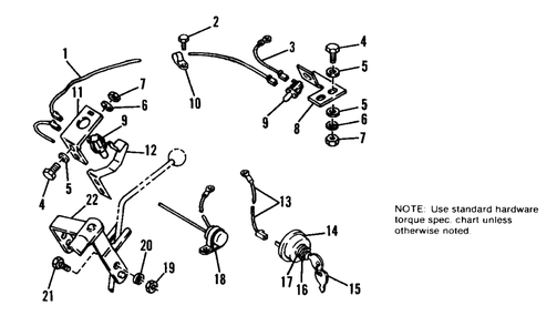 Electric And Interloc Group Diagram and Parts List for 637 990778 Simplicity Lawn Tractor