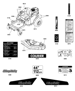 Decals Group (2992665) Diagram and Parts List for 2691502-01  Simplicity Lawn Tractor