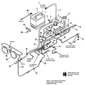 Electrical Group - 7116 Diagram and Parts List for 7116 1690476 Simplicity Lawn Tractor