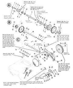 Traction Drive Group Diagram and Parts List for 560M 1691374 Simplicity Snow Blower