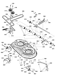 42-Inch Mower Deck - Clutch And Support Group Diagram and Parts List for ZT1842 2691139-00 Simplicity Lawn Tractor