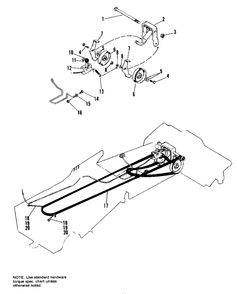 Power Take Off Group Diagram and Parts List for 808 1690002 Simplicity Lawn Tractor