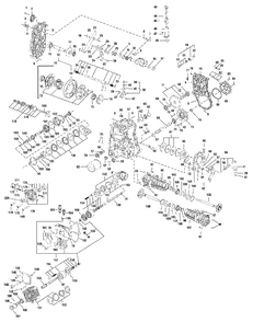Transmission Service Parts - Tuff Torq K92, 2wd Diagram and Parts List for 2691522-00  Simplicity Lawn Tractor