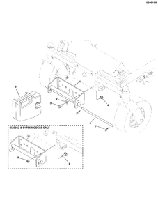 Weight Mount Group, 66/100 Lbs Diagram and Parts List for 5600778  Simplicity Lawn Tractor Accessories